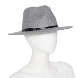 Ana Gray Wide Brim Fedora Hat Fashion gray